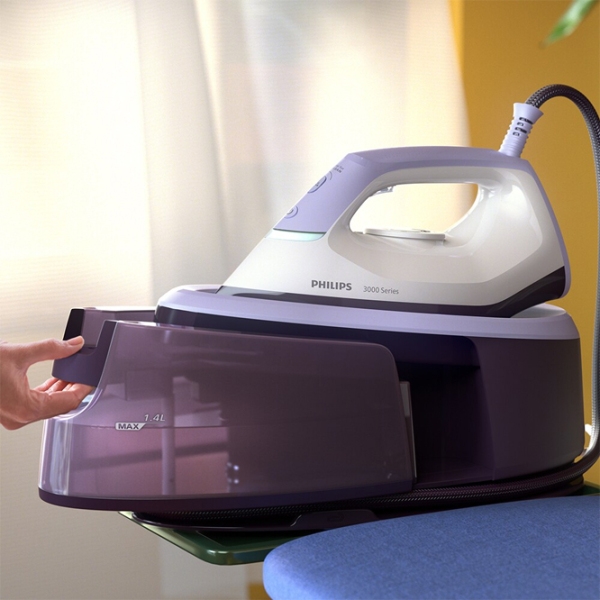 Fier de călcat Philips PSG3000/ 30 Purple 2400 W, 120 g/ min, 1.4 l, Ceramică photo 6