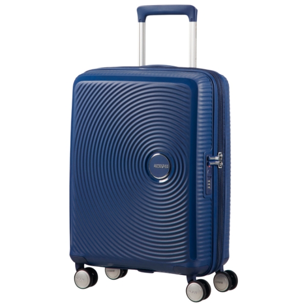 Чемодан American Tourister Soundbox Spinner Expandable Синий Темный 35.5л   photo 1
