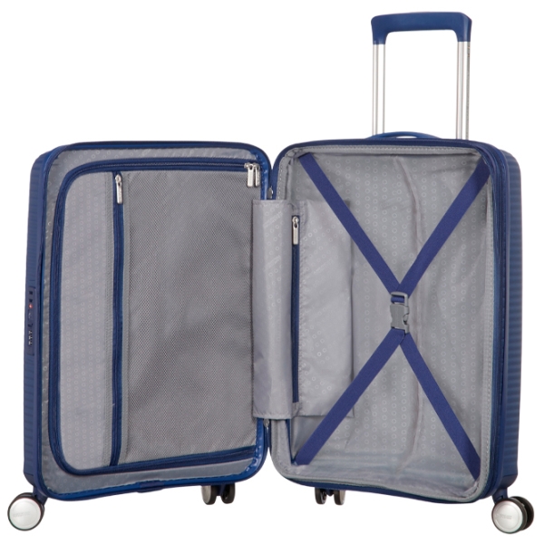 Чемодан American Tourister Soundbox Spinner Expandable Синий Темный 35.5л   photo 3