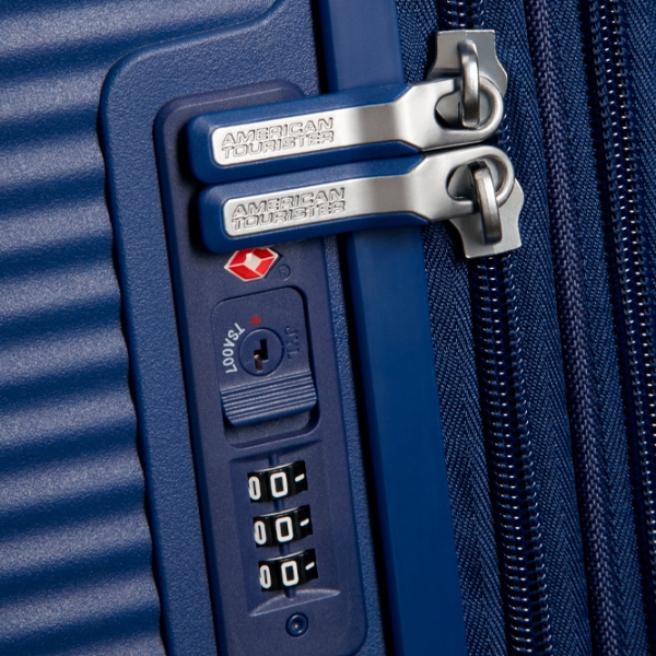 Чемодан American Tourister Soundbox Spinner Expandable Синий Темный 35.5л   photo 4