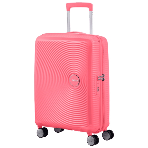 Чемодан American Tourister Soundbox Spinner Expandable Кораловый Sun Kissed 35.5л   photo 1