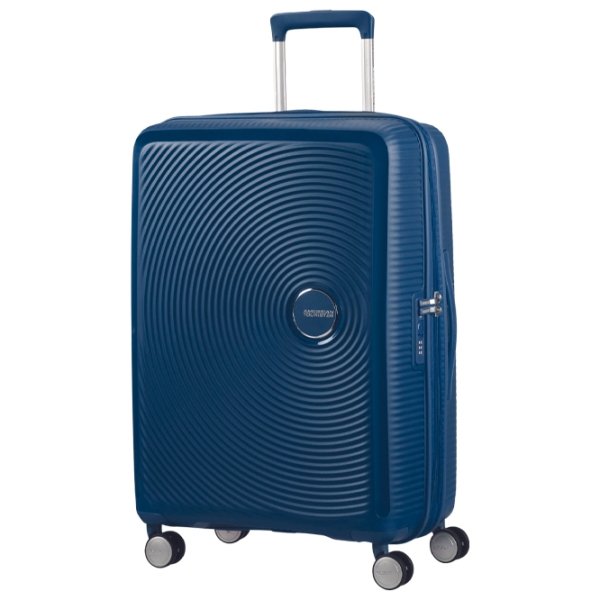 Чемодан American Tourister Soundbox Spinner Expandable Синий Темный 71.5л   photo 1