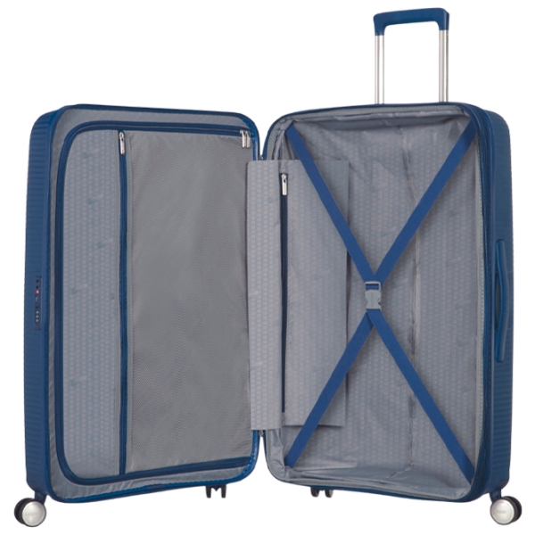 Чемодан American Tourister Soundbox Spinner Expandable Синий Темный 71.5л   photo 4