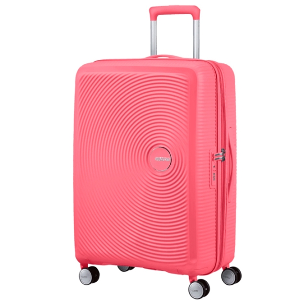 Чемодан American Tourister Soundbox Spinner Expandable Кораловый Sun Kissed 71.5л   photo 1