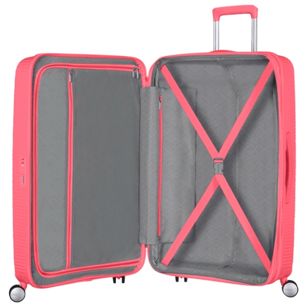 Чемодан American Tourister Soundbox Spinner Expandable Кораловый Sun Kissed 71.5л   photo 6