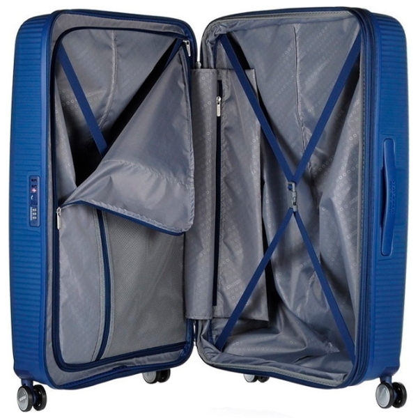 Чемодан American Tourister Soundbox Spinner Expandable Синий Темный 97л   photo 5