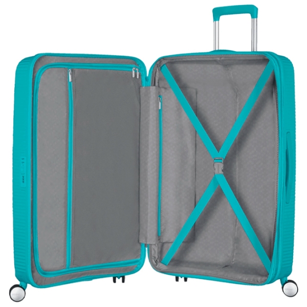 Чемодан American Tourister Soundbox Spinner Expandable Аквамариновый Tonic 97л   photo 6
