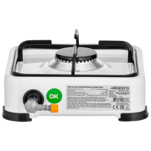 Ardesto GTC-NS1011W White Pe gaz, Oțel emailat photo 4