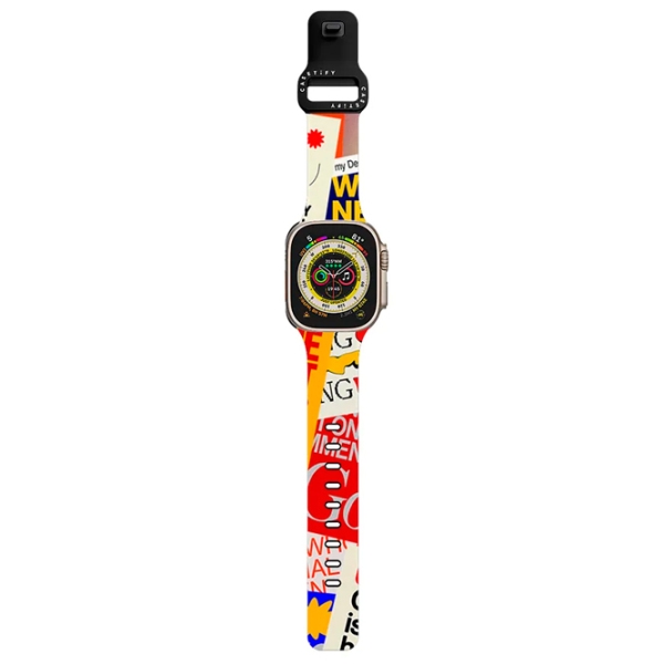 Curelușă Apple Watch Ultra 2 Impact Band Collage Multicolor Black Pellets, 42, 44, 45, 49 mm photo 2