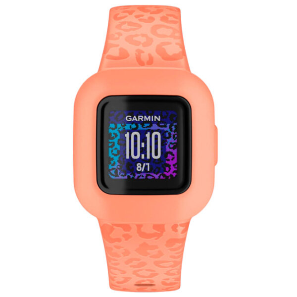 Детские часы Garmin Vivofit Jr.3 Peach Leopard Персиковый 0.79", 112 x 112 photo 2