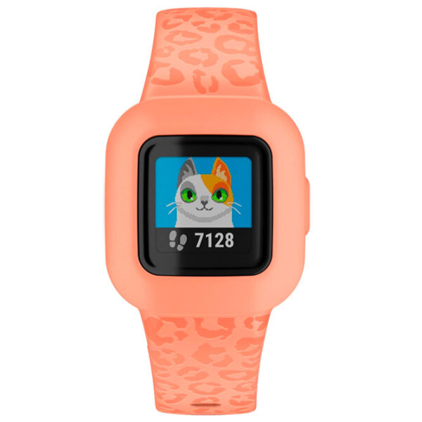 Детские часы Garmin Vivofit Jr.3 Peach Leopard Персиковый 0.79", 112 x 112 photo 4
