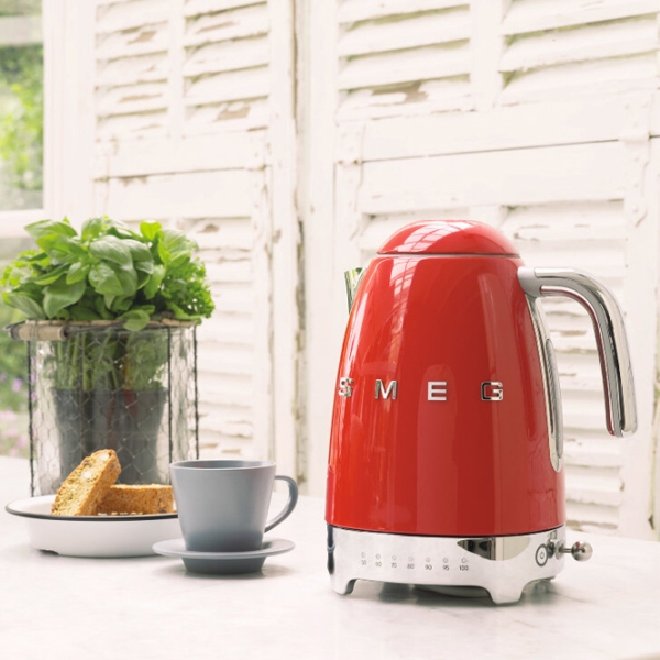 Электрочайник Smeg KLF04RDEU Красный 2400 Вт, 1.7 л, Внутреннее покрытие: Нержавеющая сталь photo 4