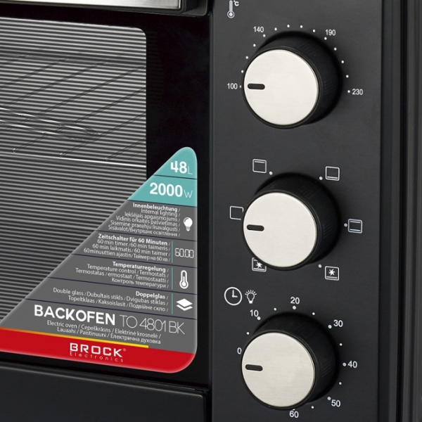 Cuptor electric Brock TO4801BK Black 2000 W, 48 l photo 2