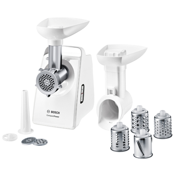 Mașină de tocat carne Bosch MFW3X14W White 500 W/ 2000 W, 2.5 kg/ min photo 2