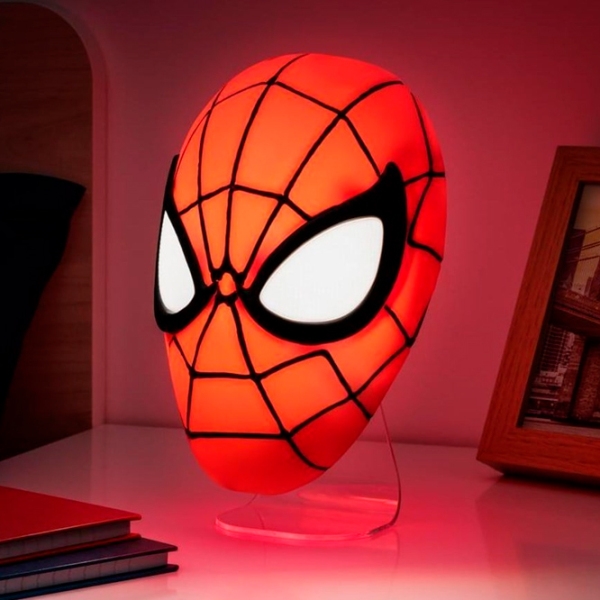 Lampă de masă fan Paladone Spiderman Mask Light Red Rețea photo 2