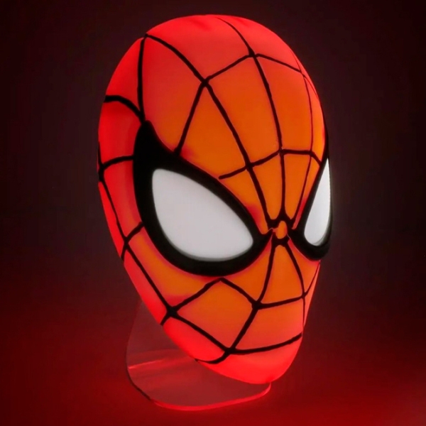 Lampă de masă fan Paladone Spiderman Mask Light Red Rețea photo 3