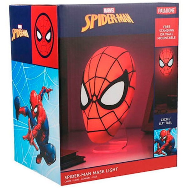 Lampă de masă fan Paladone Spiderman Mask Light Red Rețea photo 5
