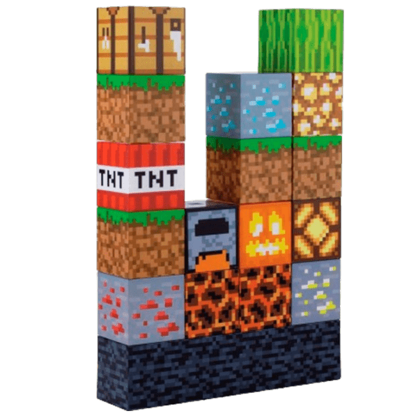 Настольная лампа фан Paladone Minecraft Block Building Light V2 Разноцветный От сети photo 1