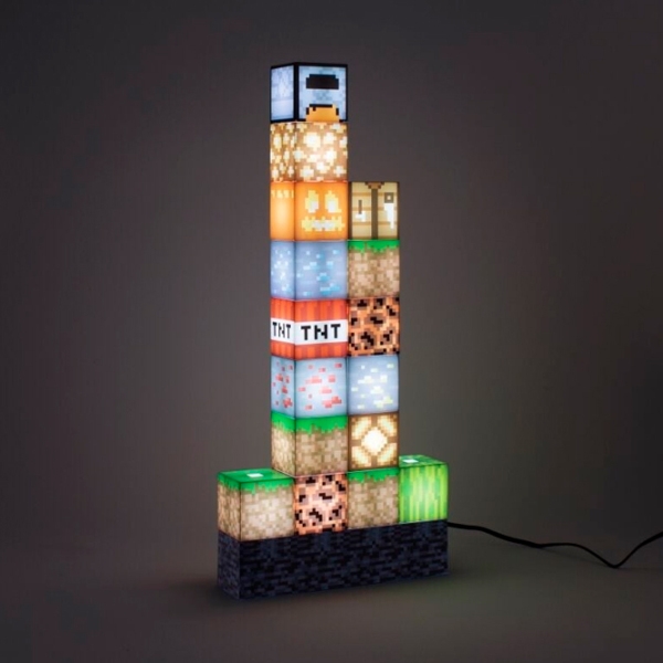 Настольная лампа фан Paladone Minecraft Block Building Light V2 Разноцветный От сети photo 3