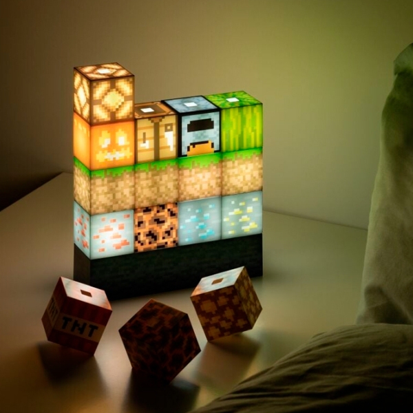Настольная лампа фан Paladone Minecraft Block Building Light V2 Разноцветный От сети photo 5