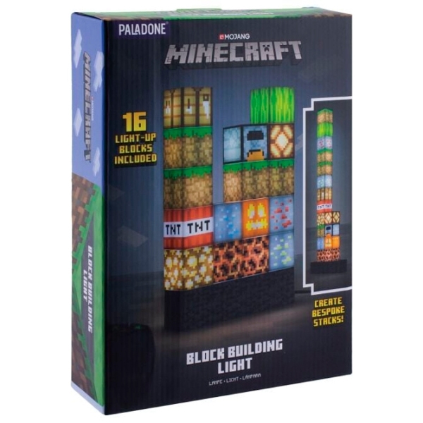 Настольная лампа фан Paladone Minecraft Block Building Light V2 Разноцветный От сети photo 6