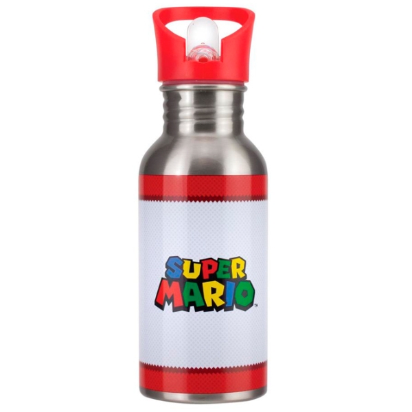Sticlă pentru apă Paladone Super Mario Metal 500 ml photo 2