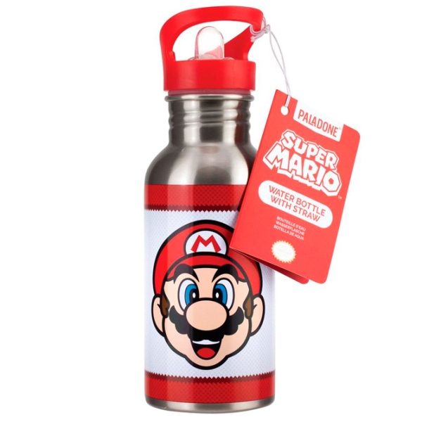Sticlă pentru apă Paladone Super Mario Metal 500 ml photo 3