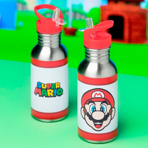 Sticlă pentru apă Paladone Super Mario Metal 500 ml photo 4