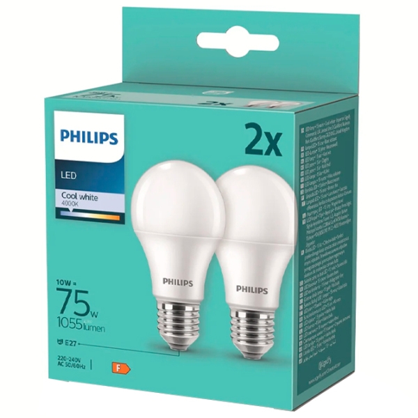 Set becuri LED Philips A60 PS04767 E27 | 10 W | White photo 2