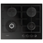 Газовая варочная панель Whirlpool GOFL 629/ NB1 Черный Закаленное стекло, Решетка: Чугунная