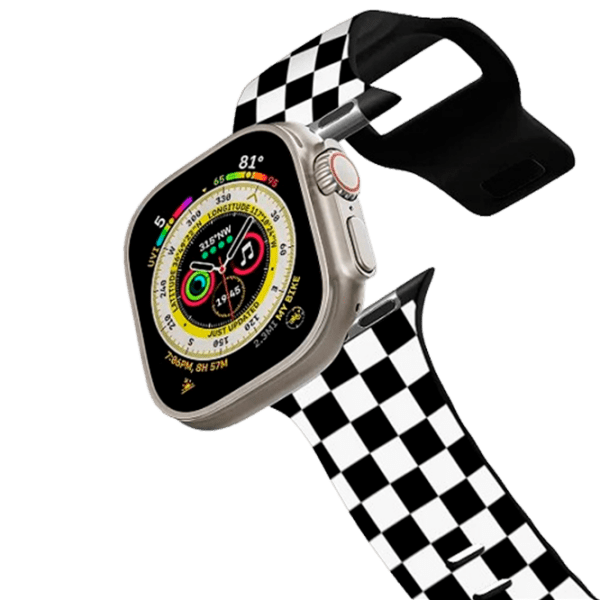 Ремень Apple Watch Ultra 2 Impact Band Check Черный Белый Pellets, 42, 44, 45, 49 мм photo 1