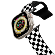 Ремень Apple Watch Ultra 2 Impact Band Check Черный Белый Pellets, 42, 44, 45, 49 мм