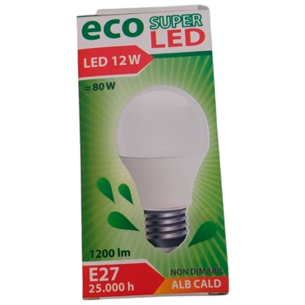 Лампочка светодиодная Eco Super Led A60 E27 | 12 Вт | Yellow photo 2