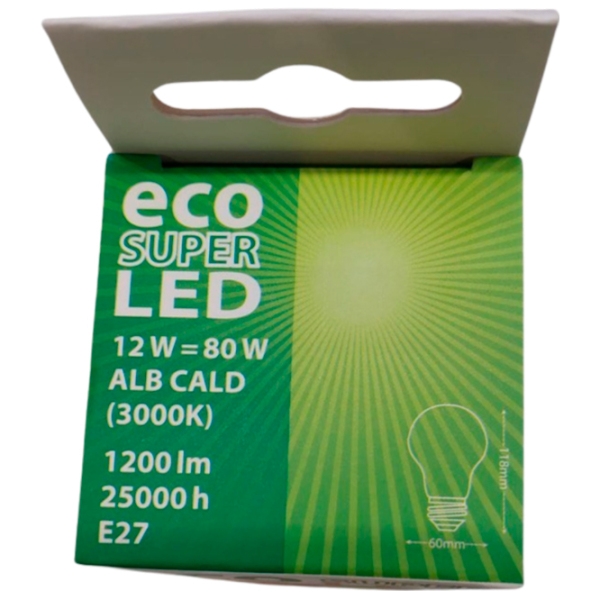Лампочка светодиодная Eco Super Led A60 E27 | 12 Вт | Yellow photo 3