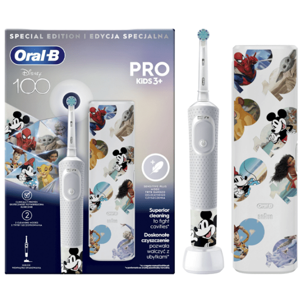 Зубная электрощетка Braun Kids Vitality PRO D103 Disney100 Белый  photo 3