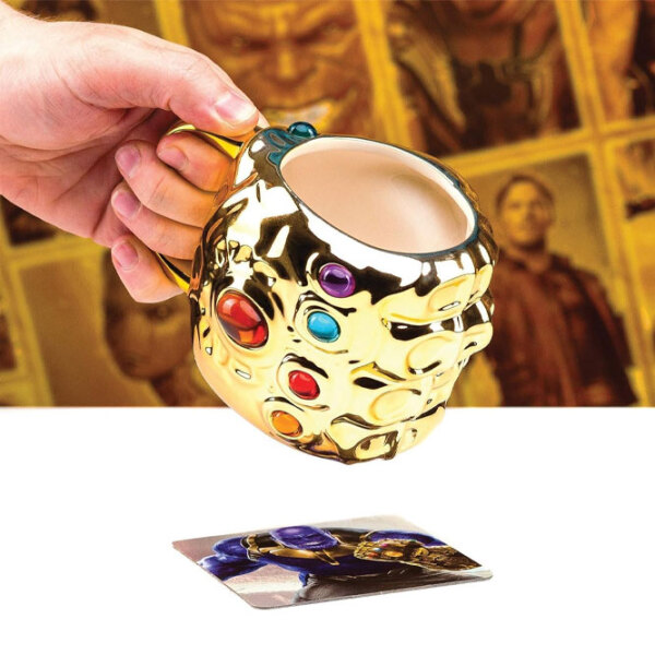 Кружка Paladone Marvel Infinity Gauntlet Shaped Mug Желтый 330 мл photo 5