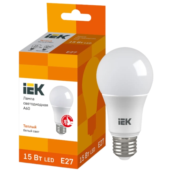Bec LED IEK A60 IEK LLE-A60-15-230-30-E27 E27 | 13 W | Yellow photo 3