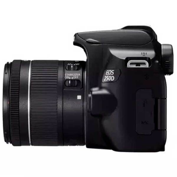 Cameră foto Canon EOS 250D + EF-S 18-55mm F4-5.6 IS STM Kit Black CMOS, 24.1 MP, f/4 - f/5.6 photo 3
