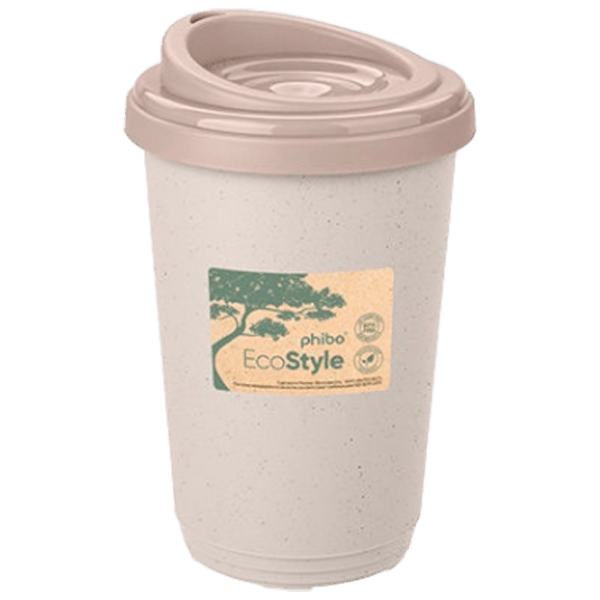 Cană termo Bytplast Phibo EcoStyle Beige 400 ml photo 1