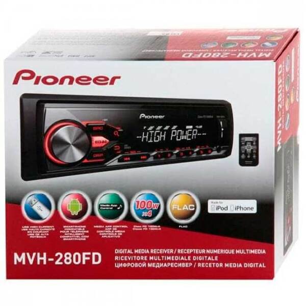Mediaplayer auto Universal MVH-280FD Black  photo 3
