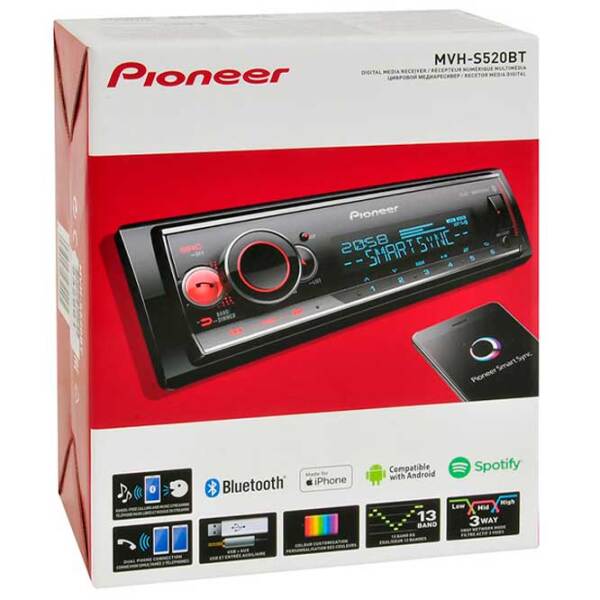 Mediaplayer auto Universal MVH-S520BT Black  photo 4
