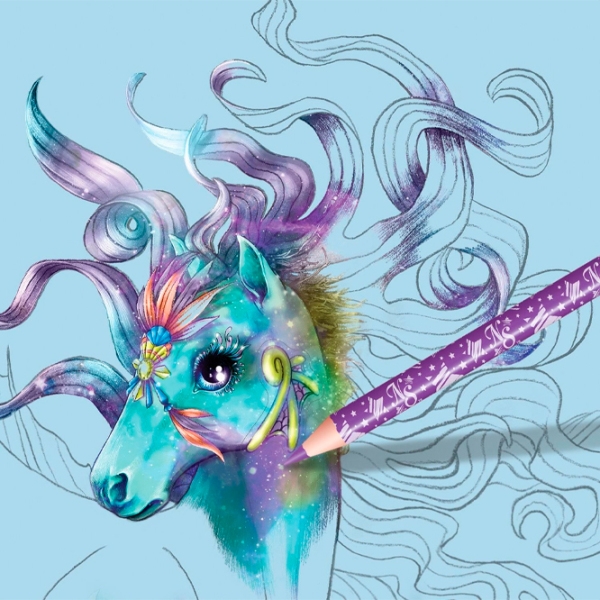Set de creație Nebulous Stars Fantasy Horses - Water 11372 Multicolor pentru fetițe, 7+ photo 3