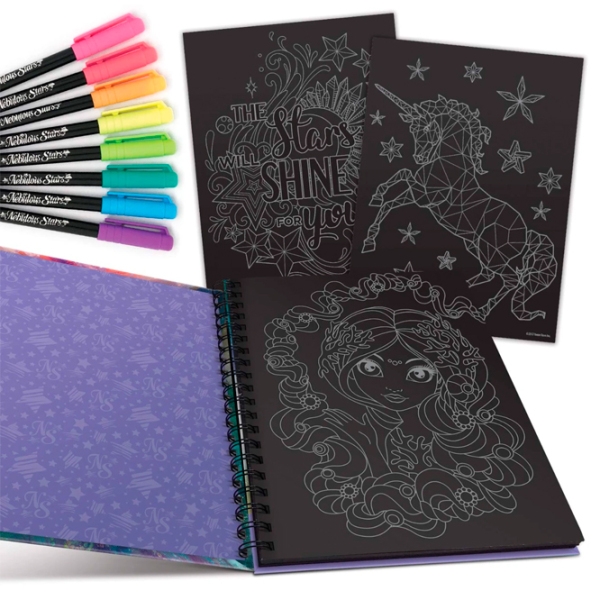 Set de creație Nebulous Stars Coloring Book 11111 Black pentru fetițe, 7+ photo 2