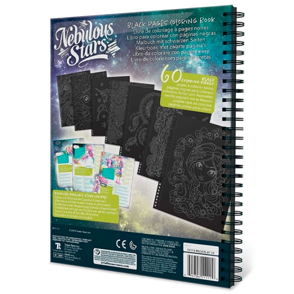 Set de creație Nebulous Stars Coloring Book 11111 Black pentru fetițe, 7+ photo 6