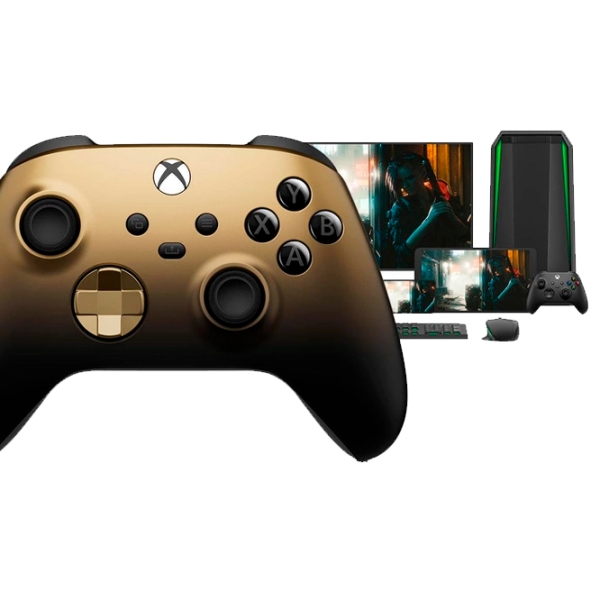 Gamepad Microsoft Gold Shadow Special Edition Black Fără fir / 12 buttons photo 5
