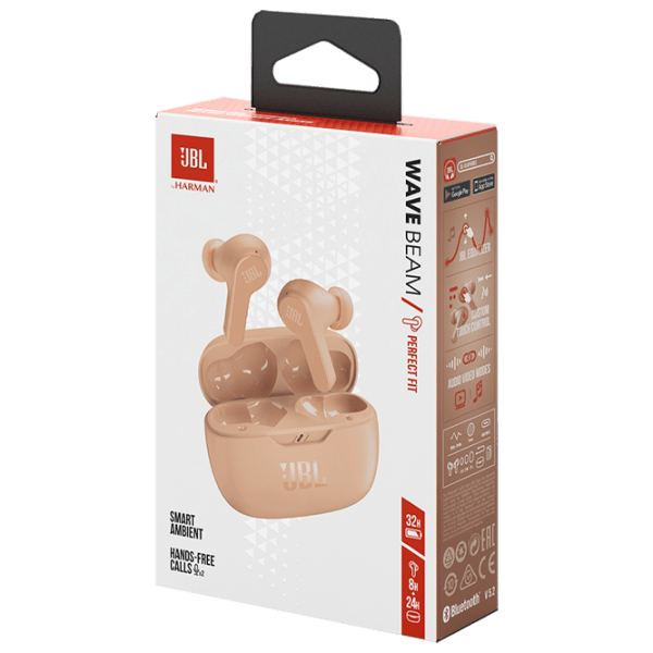 Căști JBL Wave Beam Beige Fără fir / Personal / In ear photo 9