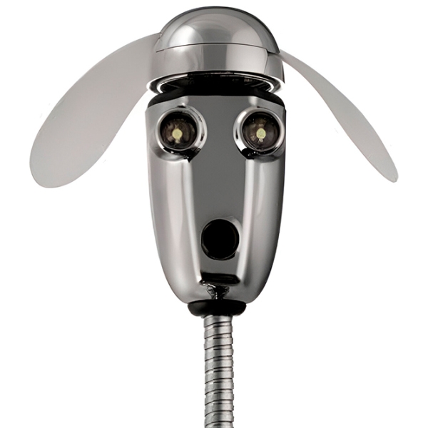 Ventilator Hama USB Fan + Light Silver 5 W, Electronic, Numărul de viteze: 1 photo 2