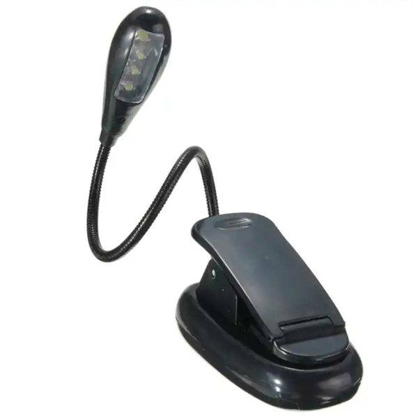 Lampă de carte TopElek Book Light Clips Black Baterie photo 3
