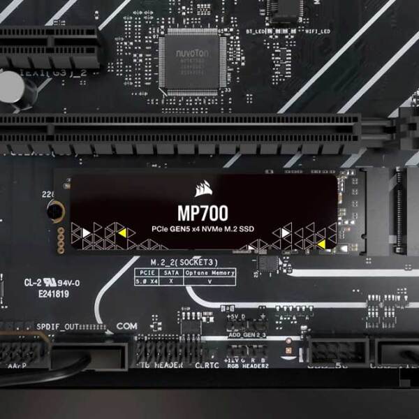 SSD Corsair MP700 M.2 NVMe 2 TB Viteza de citire: 9500 Mb/ s,
Viteza de inscriere: 8500 Mb/ s photo 4