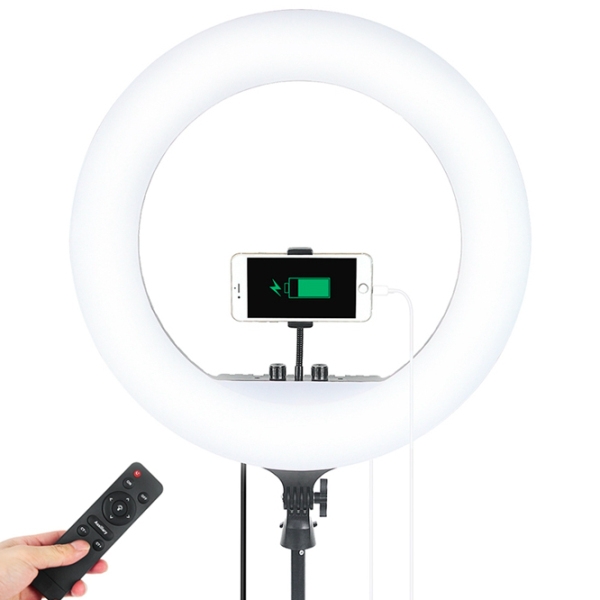 Trepied cu lampă Selfie Ring Light RL-21 533 mm Black  photo 2